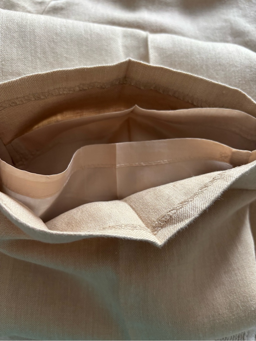 Lauren Ralph Lauren Woman’s Classic Straight-Leg Pants in Tan 100% Linen Sz/2P - Picture 6 of 9